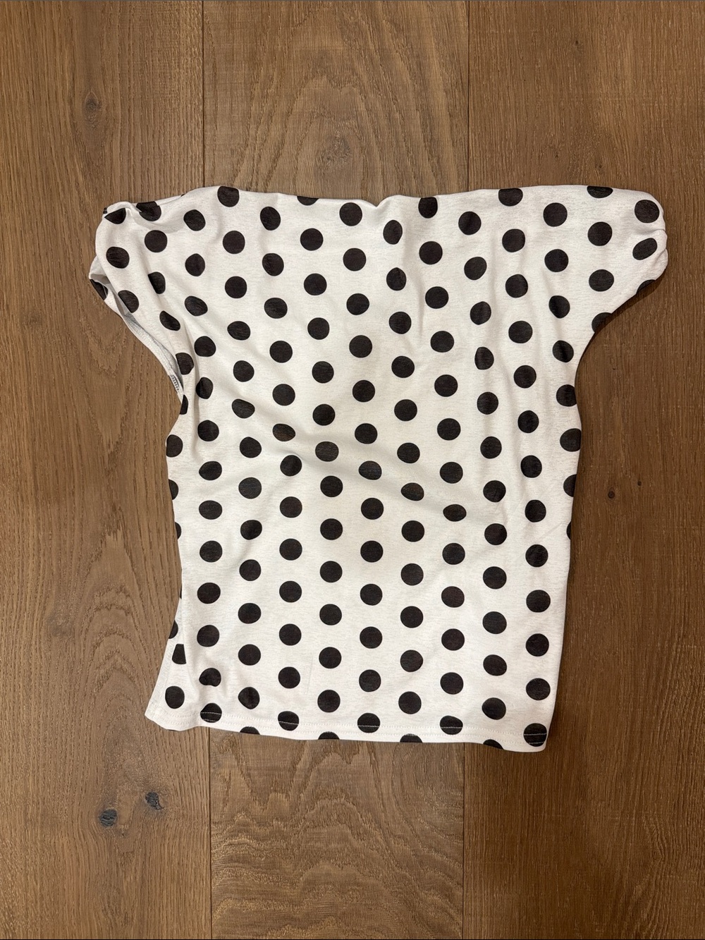Urban Outfitters Polka Dot Off the Shoulder Top - White & Black
